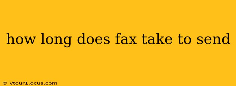 how long does fax take to send
