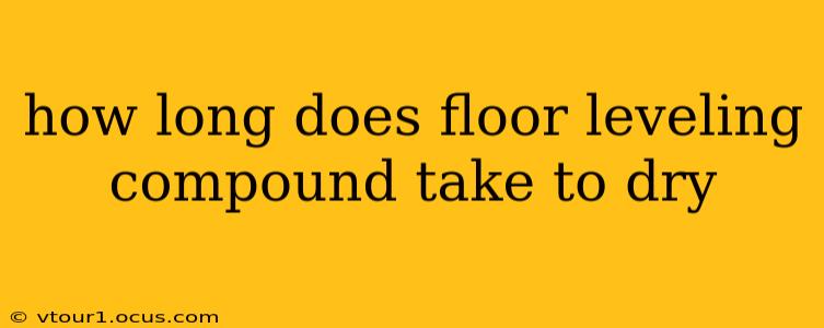 how long does floor leveling compound take to dry