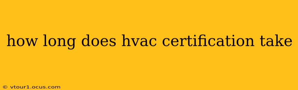 how long does hvac certification take