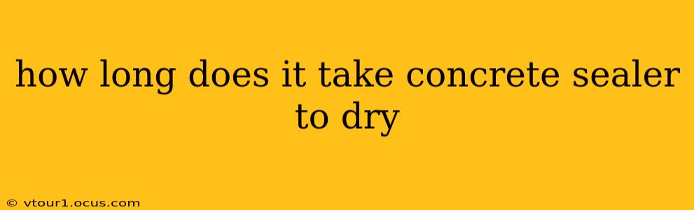 how long does it take concrete sealer to dry