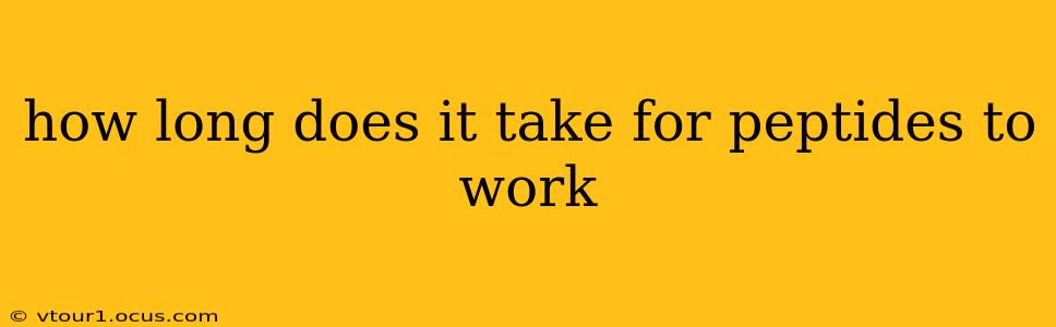 how long does it take for peptides to work