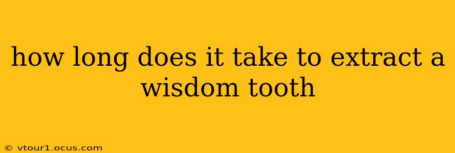 how long does it take to extract a wisdom tooth