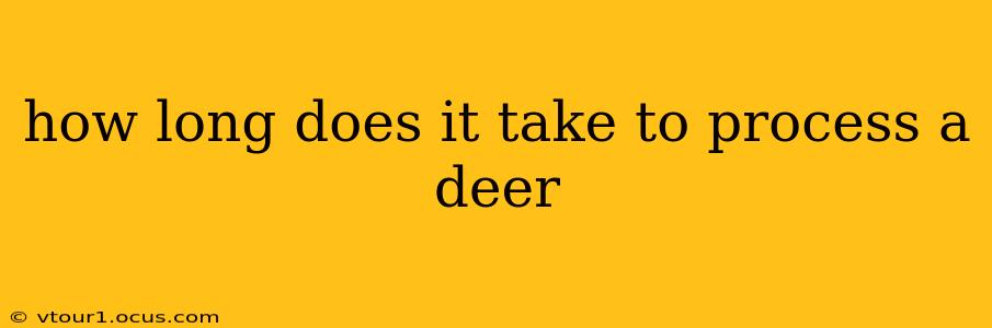 how long does it take to process a deer