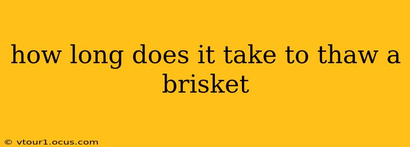 how long does it take to thaw a brisket