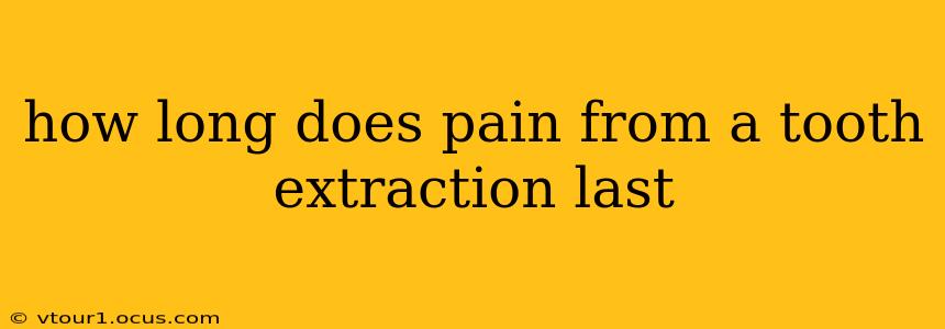 how long does pain from a tooth extraction last