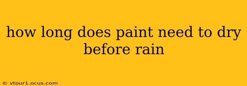 how long does paint need to dry before rain