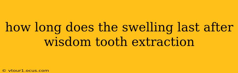 how long does the swelling last after wisdom tooth extraction