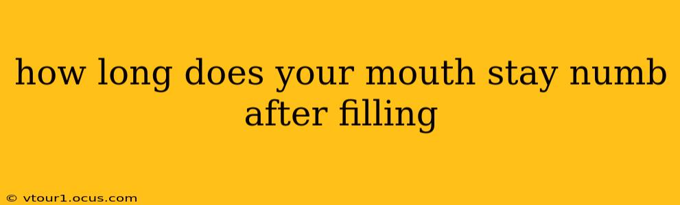 how long does your mouth stay numb after filling