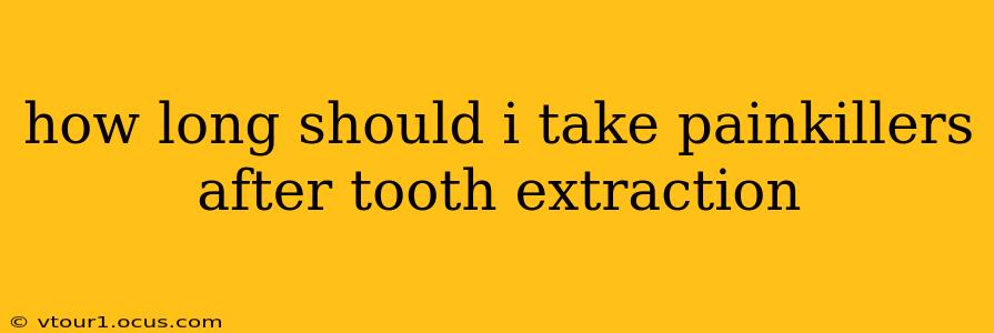 how long should i take painkillers after tooth extraction