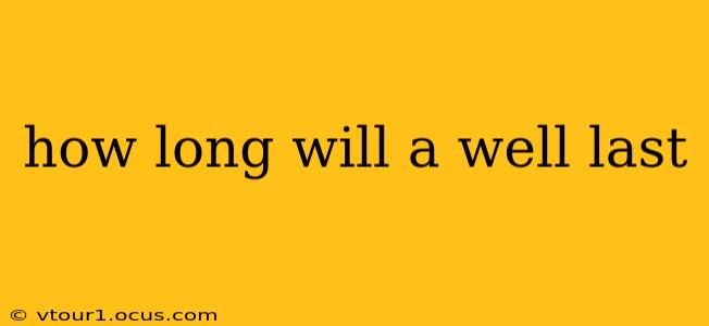 how long will a well last
