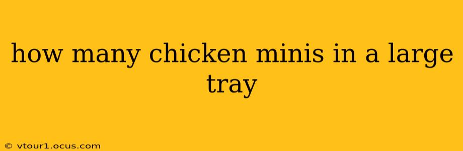 how many chicken minis in a large tray