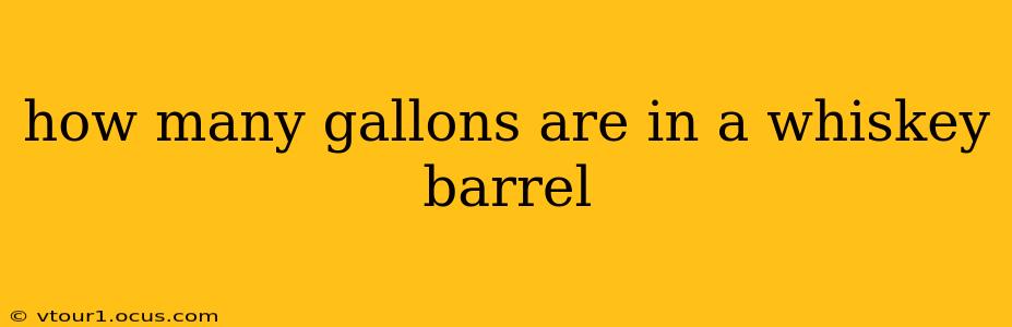 how many gallons are in a whiskey barrel