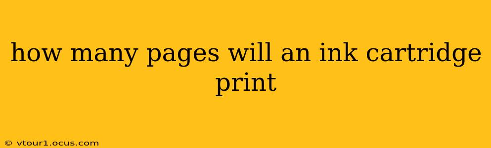 how many pages will an ink cartridge print