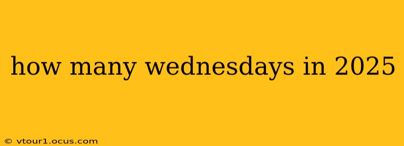how many wednesdays in 2025