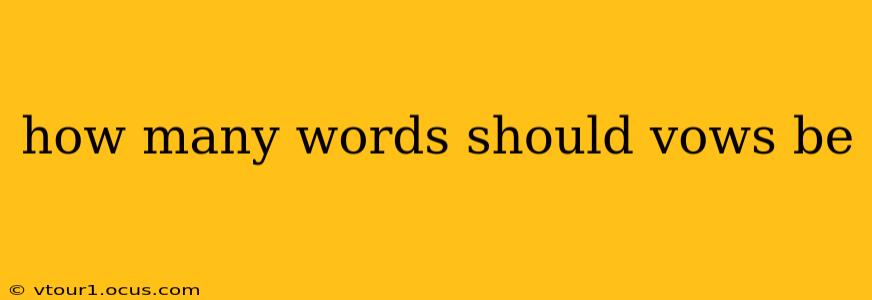 how many words should vows be
