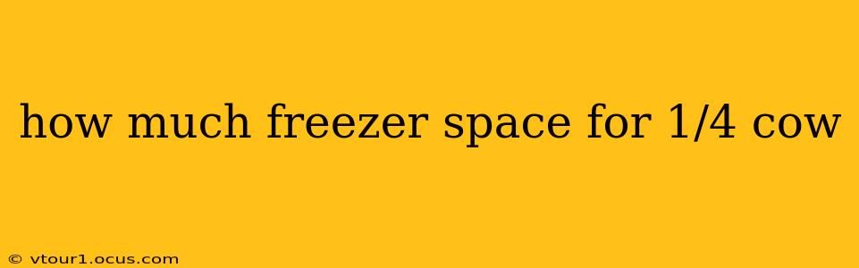how much freezer space for 1/4 cow