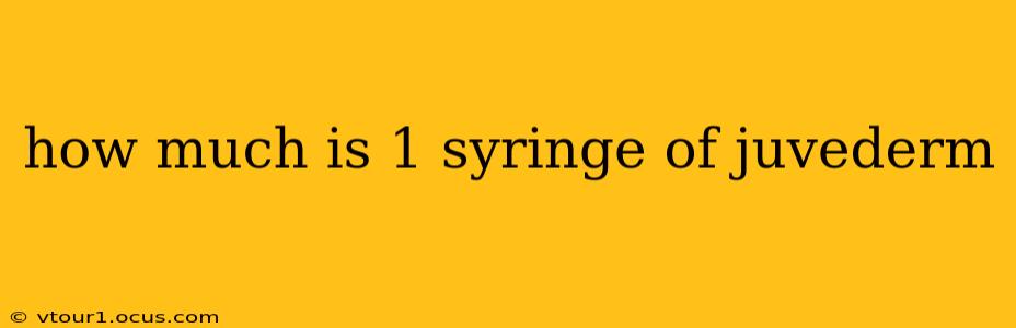 how much is 1 syringe of juvederm