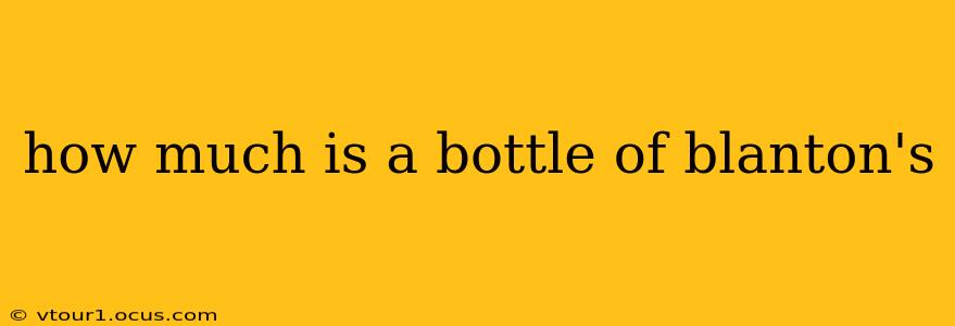 how much is a bottle of blanton's