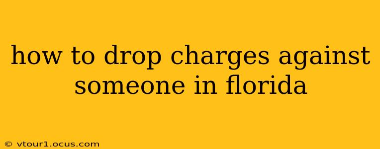 how to drop charges against someone in florida