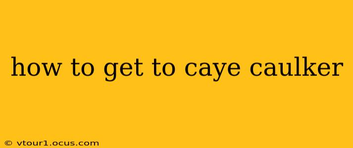 how to get to caye caulker