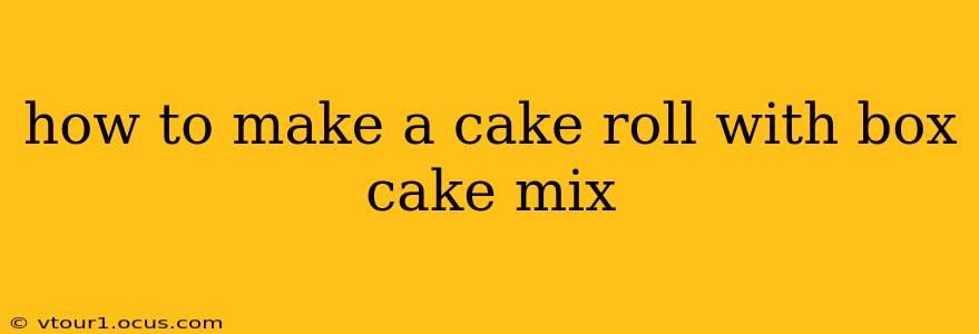 how to make a cake roll with box cake mix