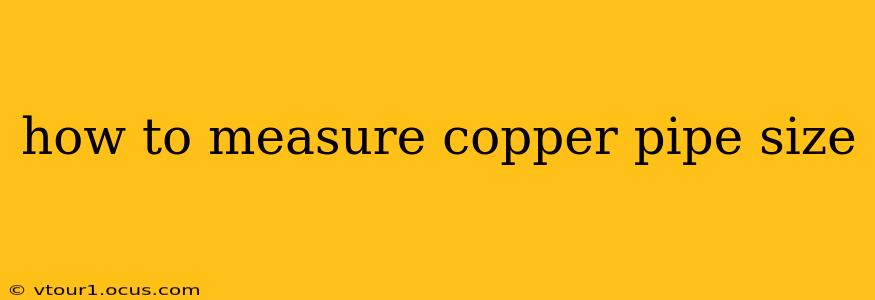 how to measure copper pipe size
