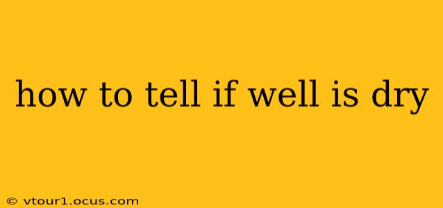 how to tell if well is dry