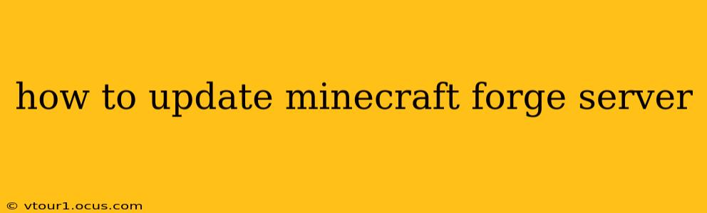 how to update minecraft forge server