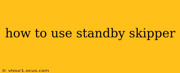 how to use standby skipper