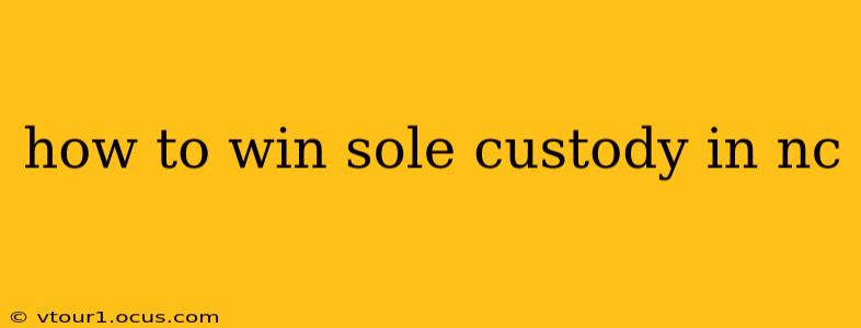 how to win sole custody in nc