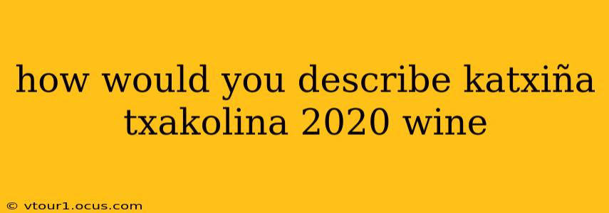 how would you describe katxiña txakolina 2020 wine