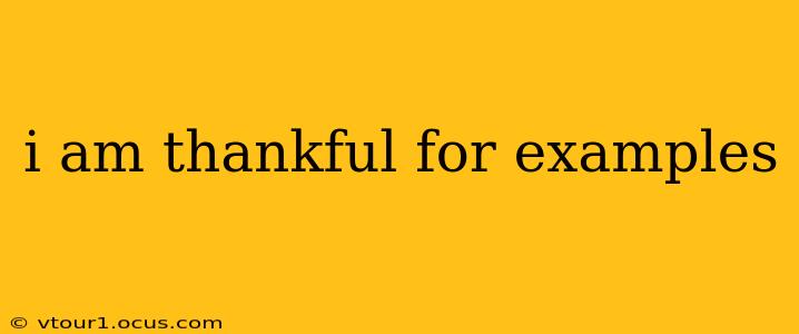 i am thankful for examples