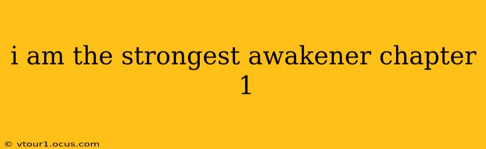 i am the strongest awakener chapter 1