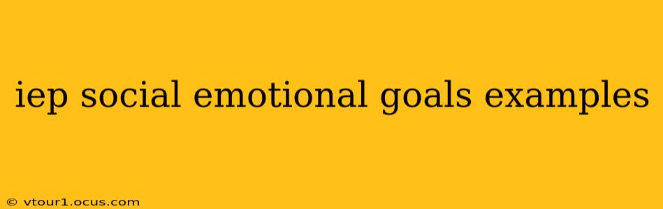 iep social emotional goals examples