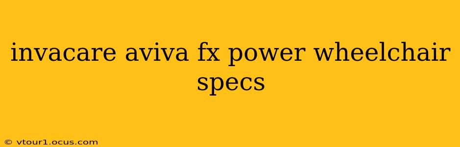 invacare aviva fx power wheelchair specs
