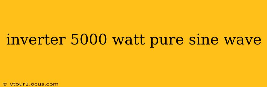 inverter 5000 watt pure sine wave
