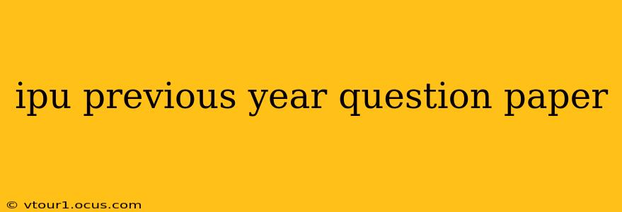 ipu previous year question paper