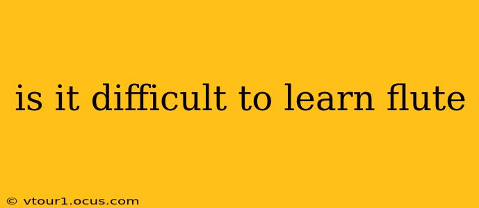 is it difficult to learn flute
