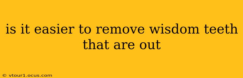is it easier to remove wisdom teeth that are out