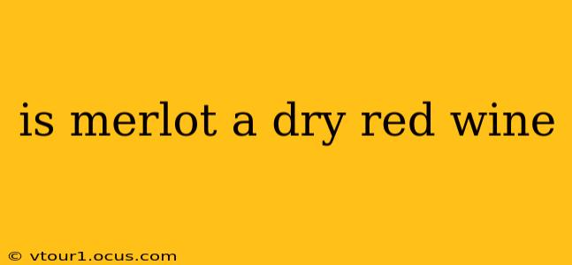 is merlot a dry red wine