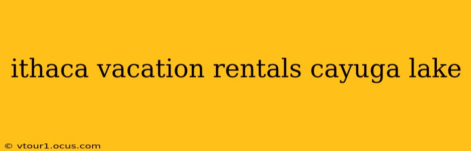 ithaca vacation rentals cayuga lake