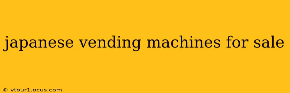 japanese vending machines for sale