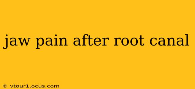 jaw pain after root canal