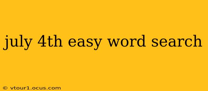 july 4th easy word search