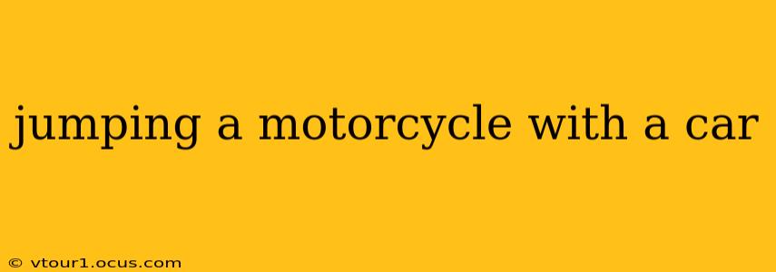 jumping a motorcycle with a car