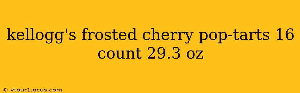 kellogg's frosted cherry pop-tarts 16 count 29.3 oz
