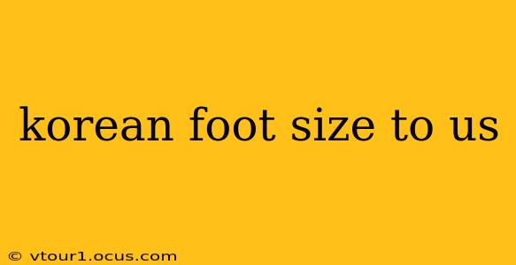 korean foot size to us