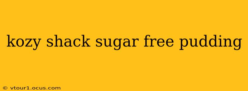 kozy shack sugar free pudding