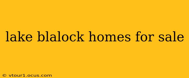 lake blalock homes for sale