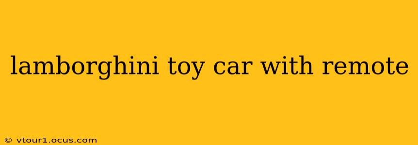 lamborghini toy car with remote